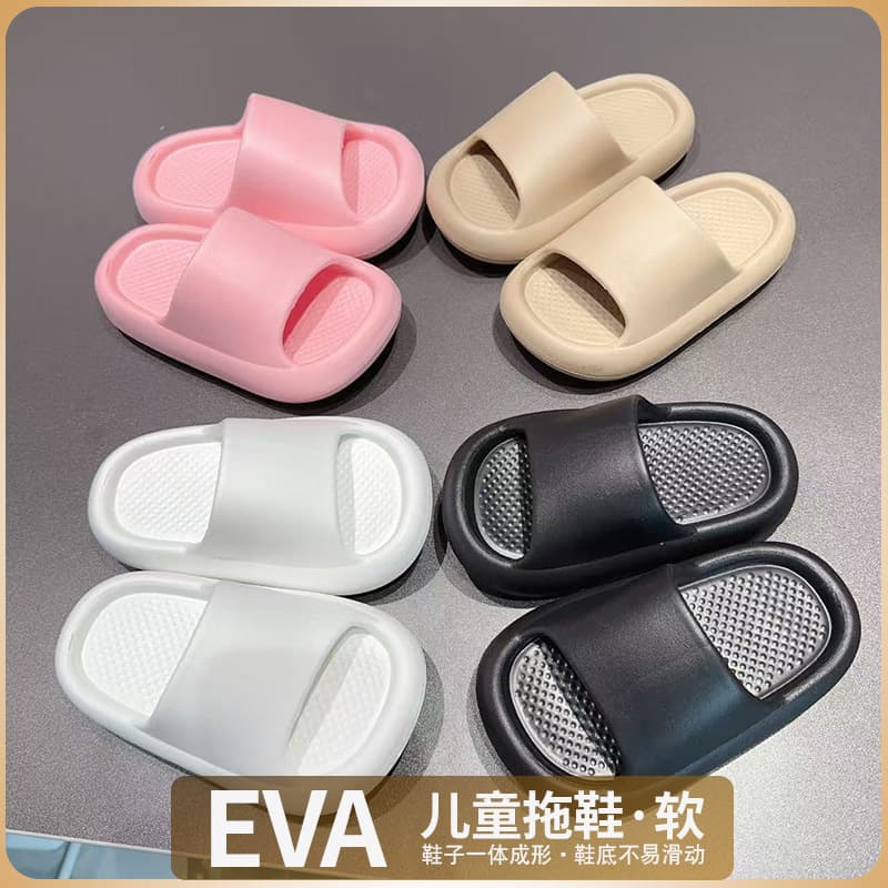 New EVA Anti-slip Children Slippers Indoor Outdoor Unisex Flat Sandals for Boys And Girls Bathroom Slippers Comfortable Wear