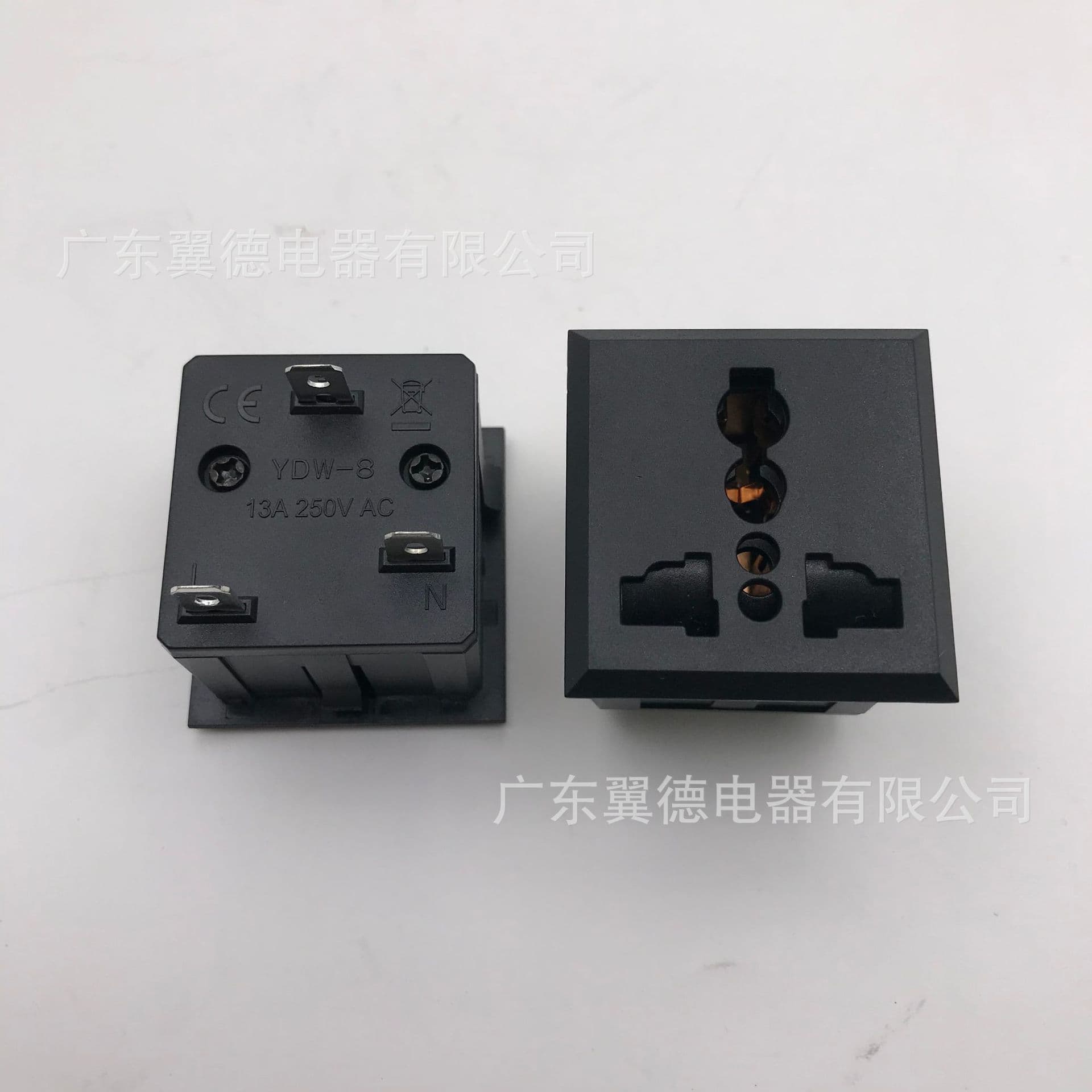 YDW-8 with Protective Shutter Multi-function Card Type Desktop Socket SS-901 Power Socket Speaker Socket 40*42