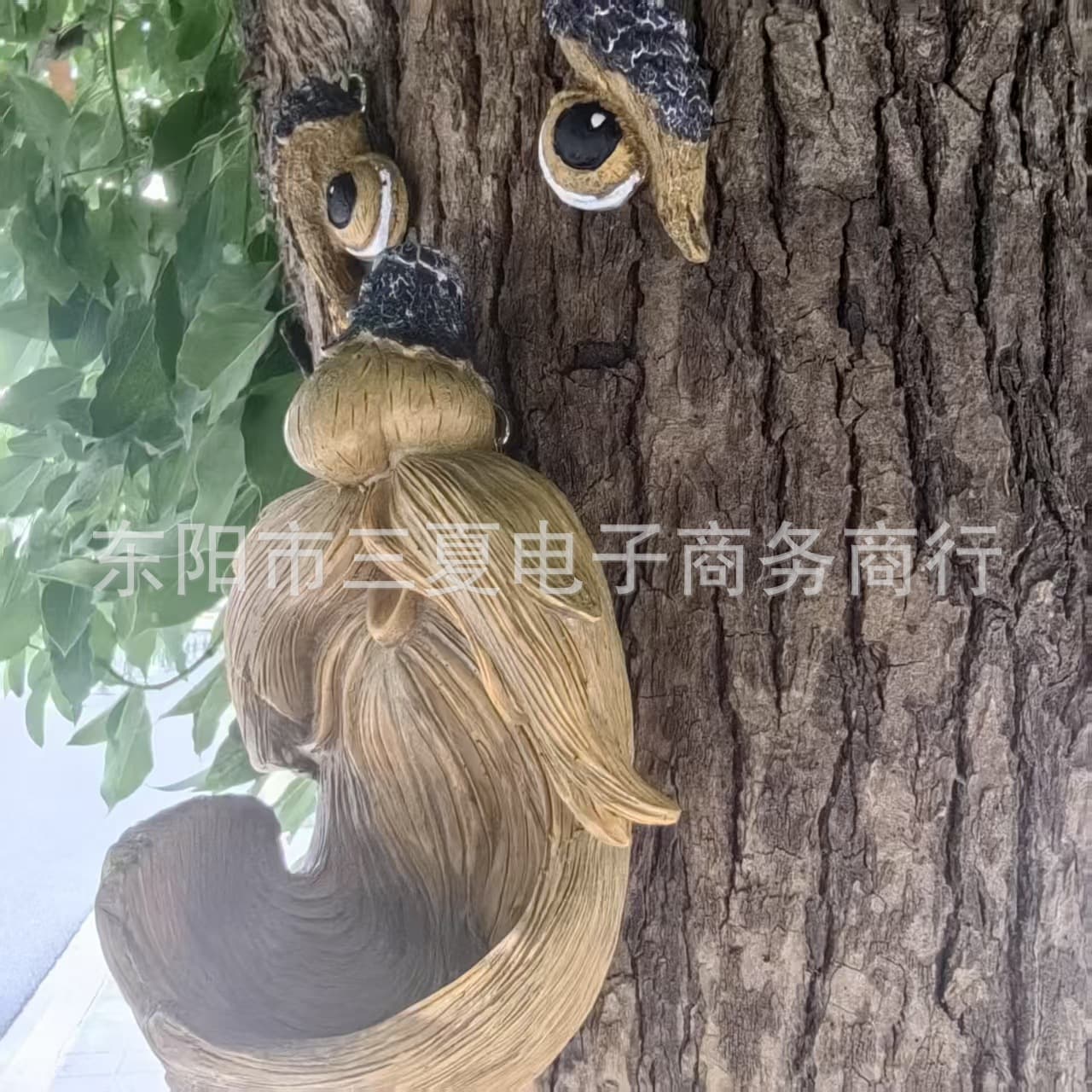 Cross-border Old Man Face Bird Feeder Outdoor Garden Hanging Ornament Unique Bird Feeding Decoration Courtyard Garden Resin Craft