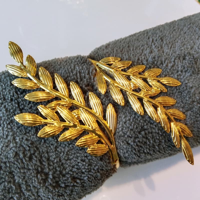 Manufacturer Direct Supply Hotel-Specific Napkin Clip Hardware Accessories Electroplated Napkin Ring Blank Wholesale