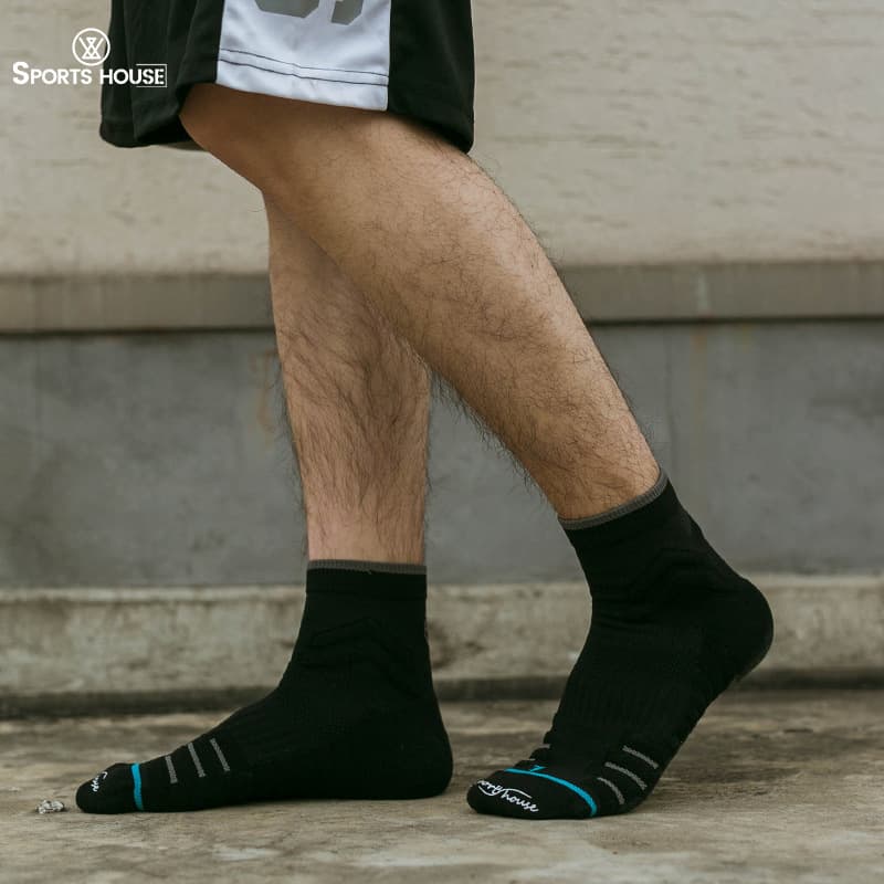 Sport's House Men's Professional Basketball Socks - Short, Breathable, Terry Bottom Elite Socks