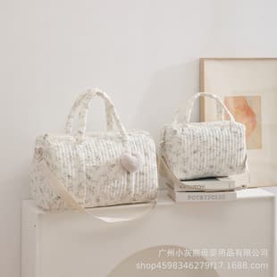 Cross-border Embroidered Floral Travel Large-Capacity Handbag Lightweight Boston Mom Shoulder Crossbody Bag