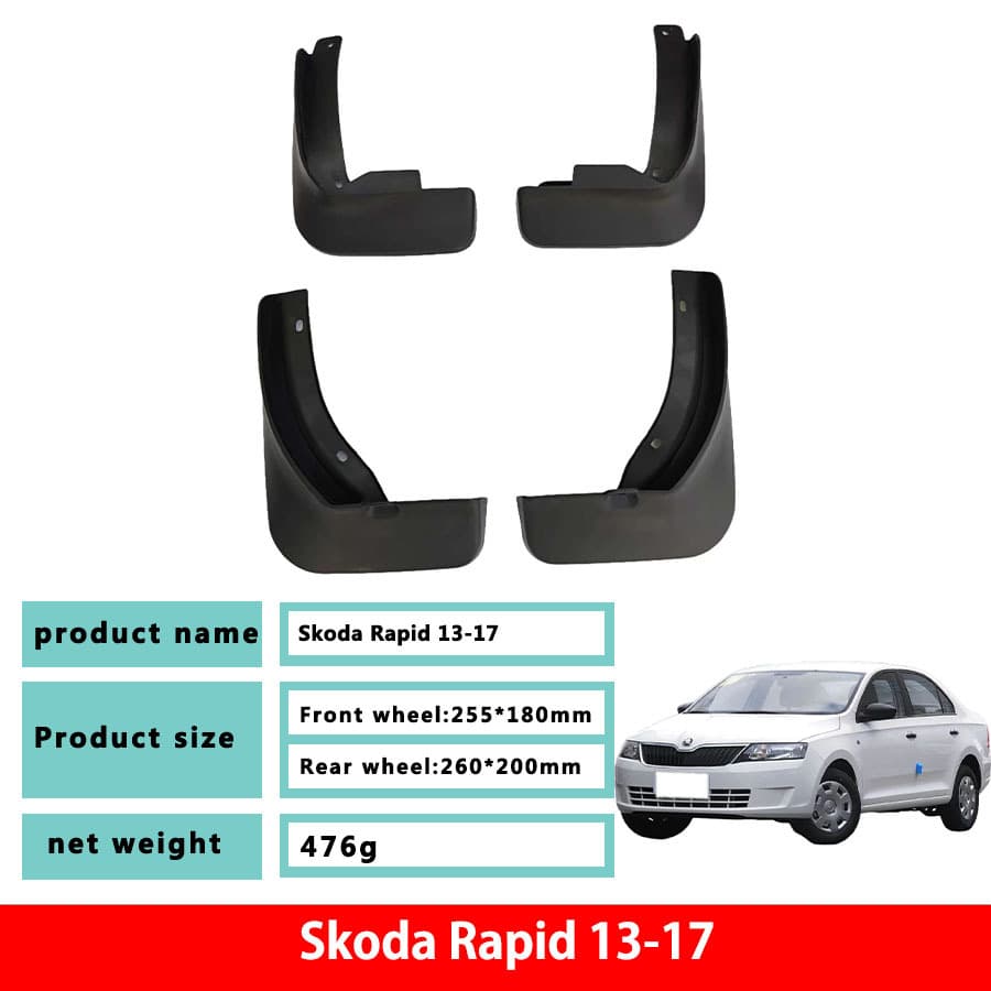 Genuine Skoda New Rapid Mudguards Original Mud Flaps for Skoda Rapid and Skoda Fabia Car Modification Accessories