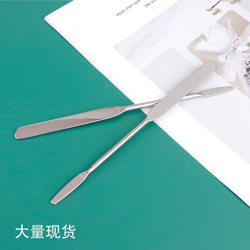 Stainless Steel Foundation Spatula, Foundation Palette, Cosmetic Mixing Palette, Makeup Artist Blending and Application Tool Set