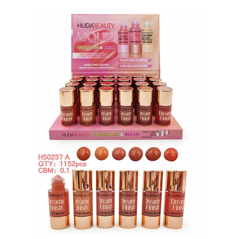 Huda Beauty Multi-Color Matte Blush Liquid Long-Lasting Easy-To-Apply Makeup Pink Color Brightens Naturally