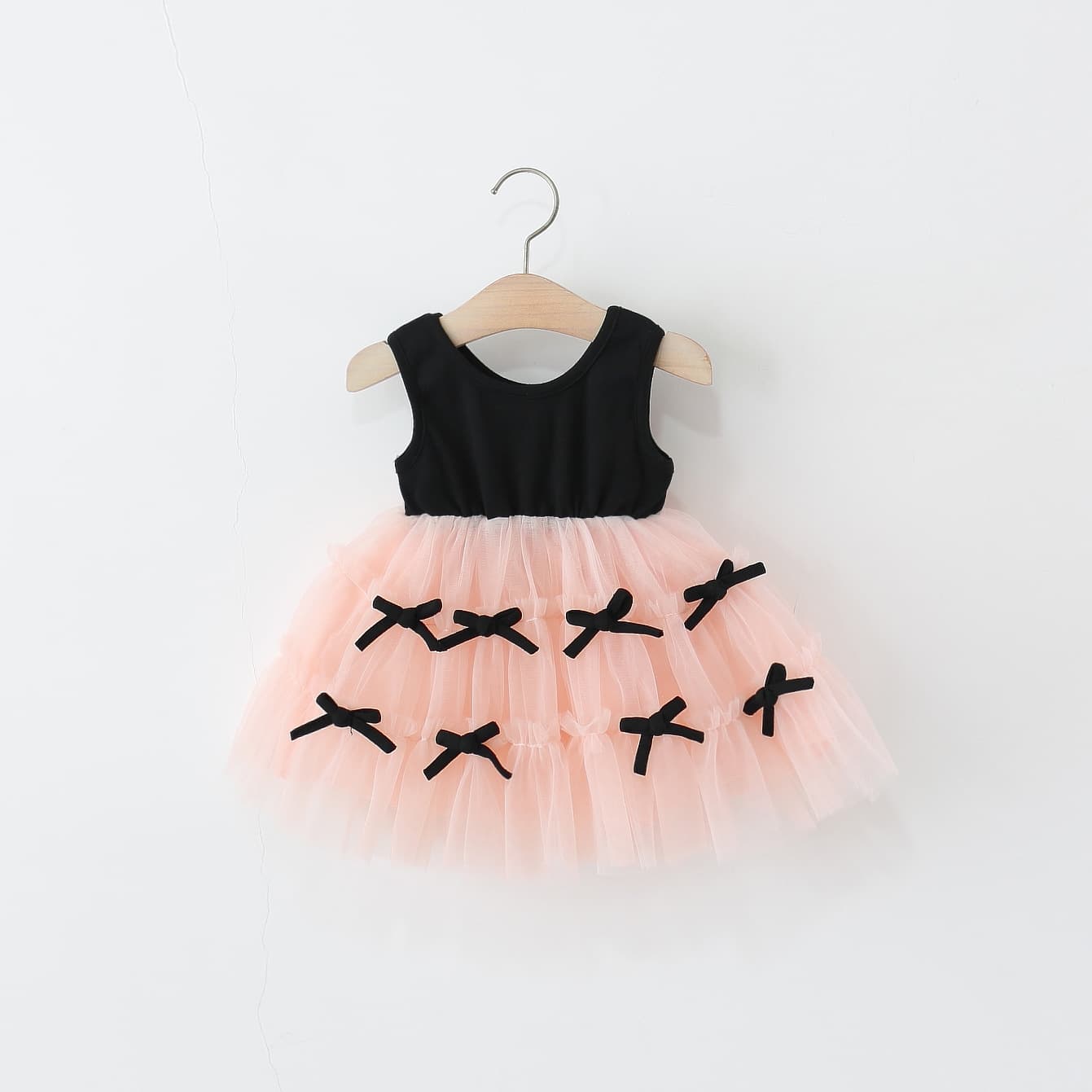 2025 New Girls Bow Mesh Dress Summer Princess Dress for Baby Girls Wholesale