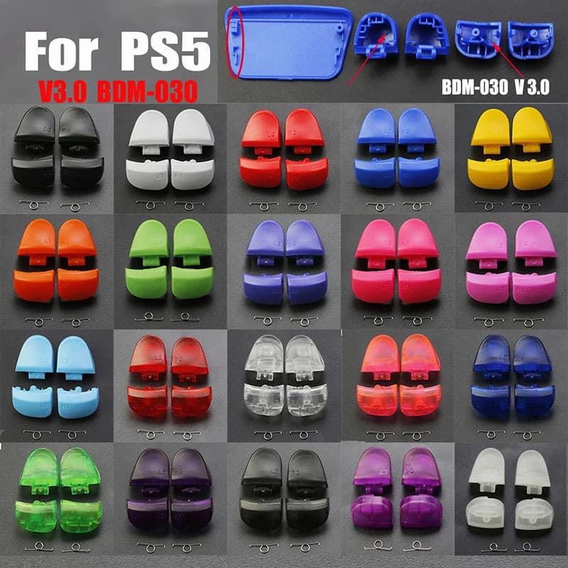 Suitable for Game Console PS5 3.0 L1 R1 L2 R2 Buttons with Spring Handle Accessories Shell