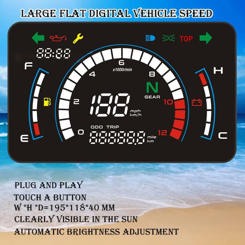 Southeast Asia South America Digital Instrument for HONDA DREAM EX5 Electronic Large Flat Panel Meter Drop Shipping