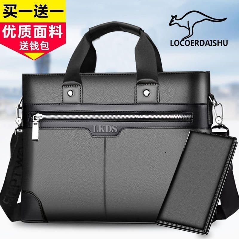 2023 New Men's Briefcase European and American Business Handbag Shoulder Bag Crossbody Casual Computer Bag