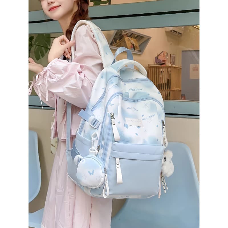 Backpack for Middle School Girls, Elementary Students, High Schoolers, Stylish, Large Capacity Double Shoulder Bag for Grades 3-6