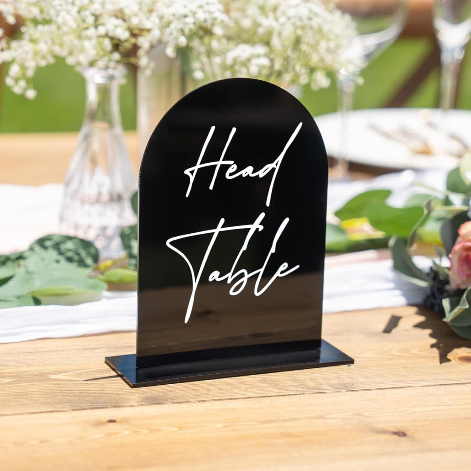 Cross-border Acrylic Arch Blank Number Table Card DIY Acrylic Party Decoration Seat Card Wedding Table Number