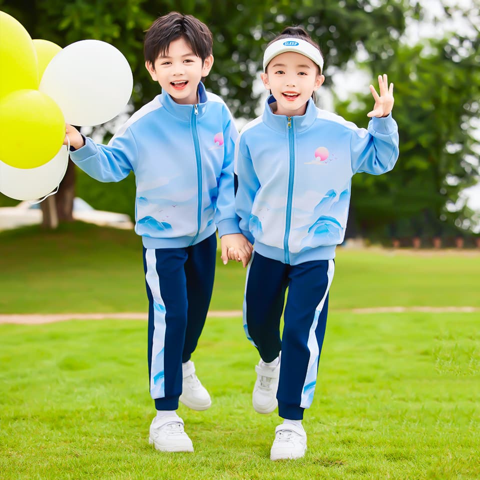 Four-piece spring/autumn sportswear set for first graders, children's school uniform packages, elementary autumn uniforms, kindergarten outfits