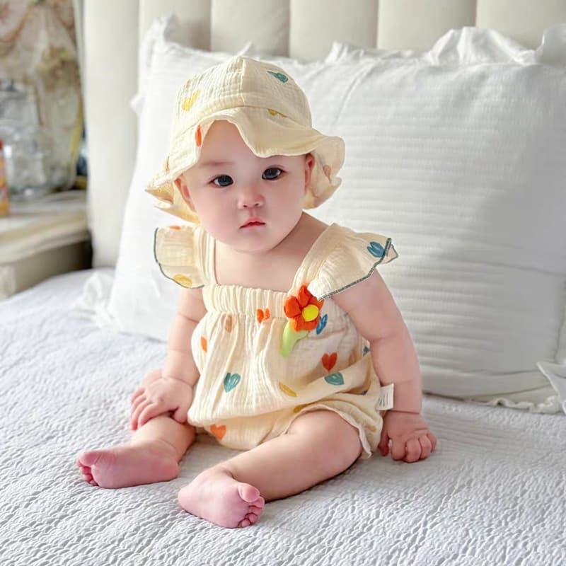 Korean Baby Girl Summer Clothes, Newborn Baby Clothes, Princess Summer Outing Clothes, Jumpsuit, Thin Jumpsuit