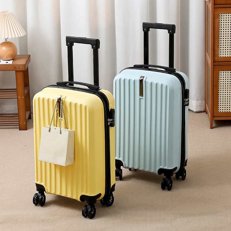 20-inch Hook Luggage, PP Material, Large Capacity, Password Lock, Travel Suitcase, Simple Solid Color, Universal Wheel Trolley Case