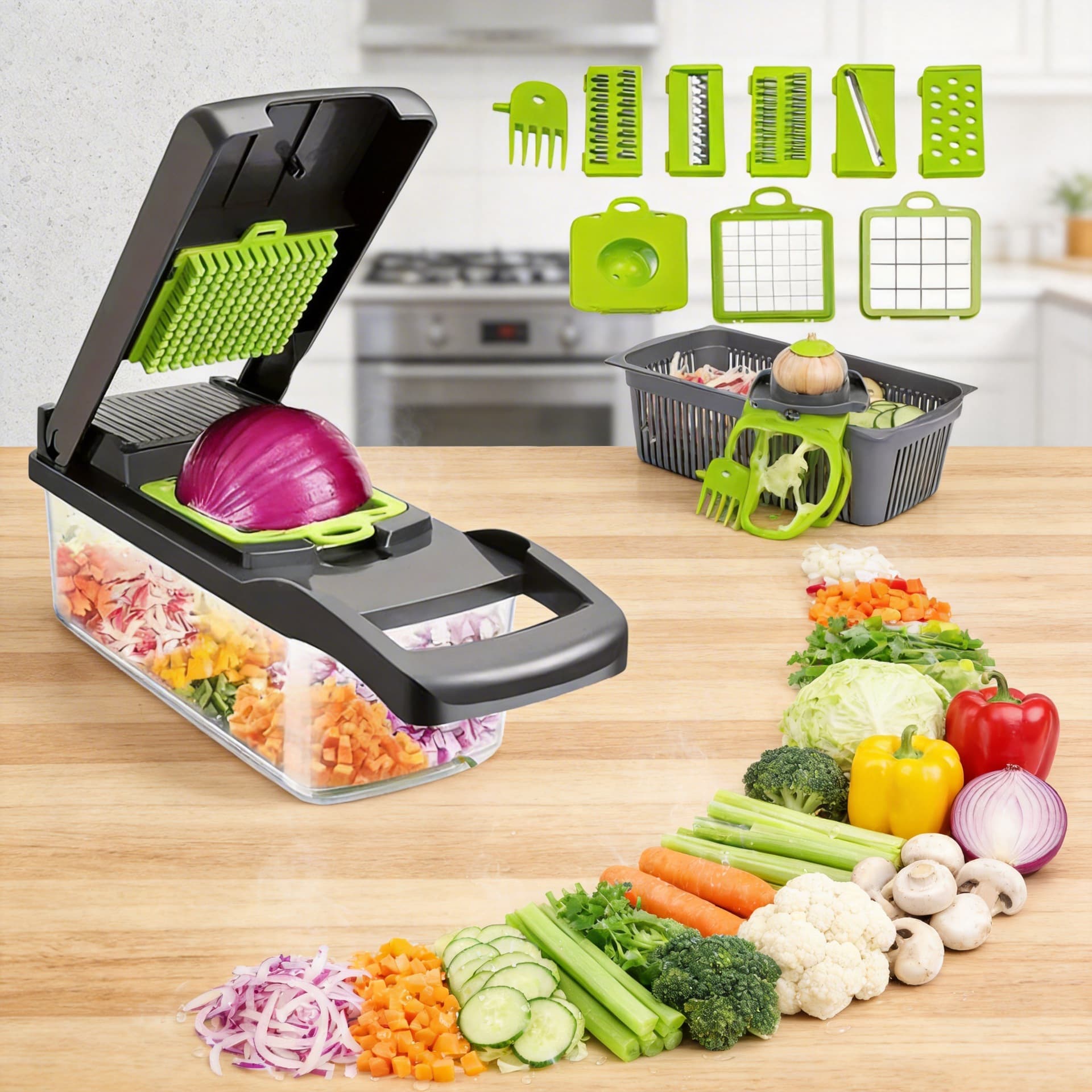 Multi-Function Vegetable Slicer Kitchen Home Use Potato Shredder Dicer Grater Carrot Peeler Slicer Machine