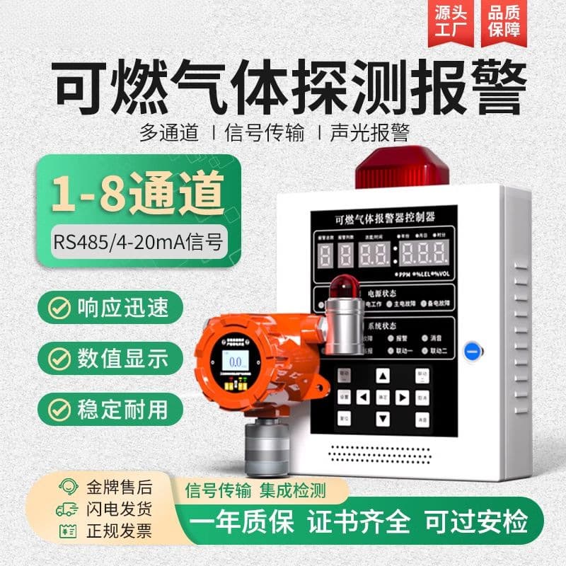 Explosion-Proof Combustible Gas Alarm, Natural Gas Leak Detector for Commercial, Catering, and Industrial LPG and Coal Gas Detection