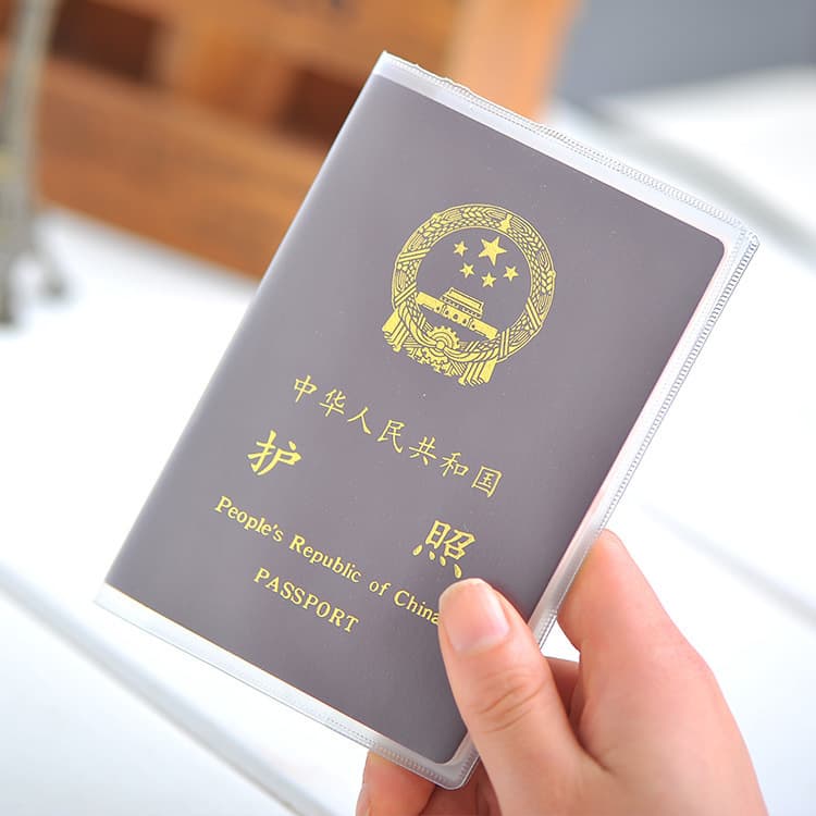 Transparent Frosted Passport Holder Travel Document Case Protective Cover for ID Cards PVC Material Unisex Urban Minimalist Style