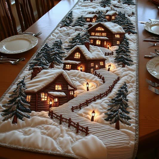 2026 New 3D Printed Quilted Table Runner Ethnic Style Fabric Table Decoration Cloth Coffee Table Protector Mat F763