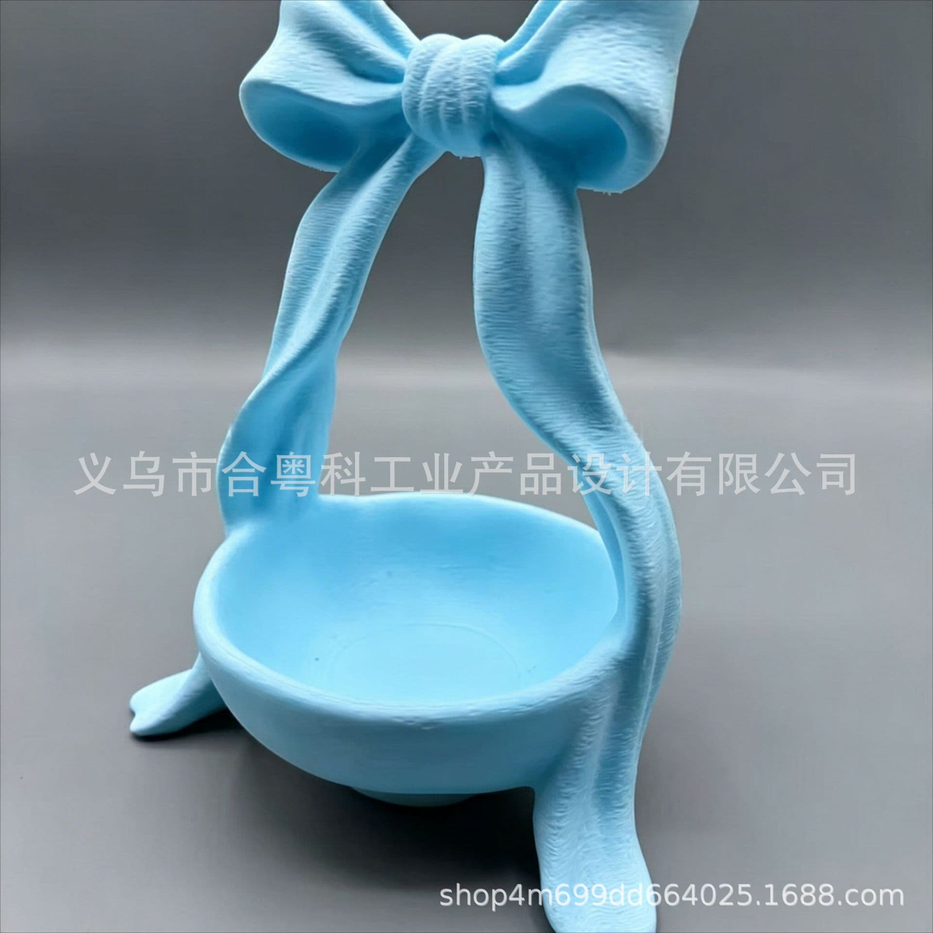 Postmodern Light Luxury 3D Printed Bow Jewelry Storage Tray Home Decor Girly Style Organizer Box