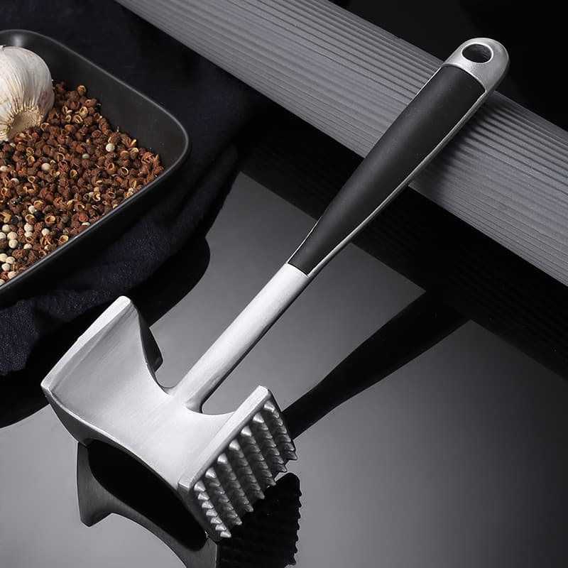 Aluminum alloy meat tenderizer with customizable logo, ideal for kitchen small tools