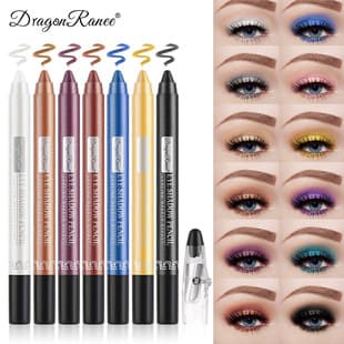 Cross-border Eyeshadow Stick Eyeshadow Pen Pearl Shimmer Eyeshadow Stick with Sharpener Foam-tip Eye Makeup