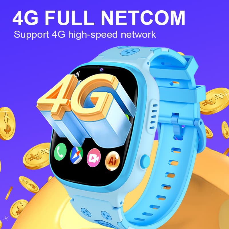 Cross-border new C009 children's 4G card watch video call GPS positioning phone smart bracelet manufacturer