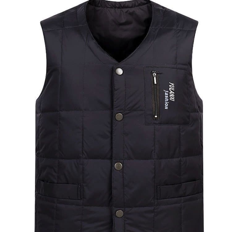 New Men's Down Vest, Plus Size Duck Down Waistcoat, Dad Middle-Aged Factory Direct Sales, Wholesale Warm Autumn/Winter