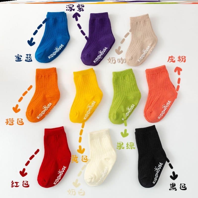 Baby socks summer style floor socks non-slip mid-calf cute non-tight newborn unisex baby socks