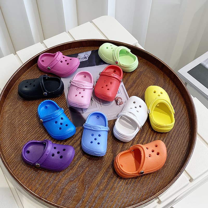 Mini Crocs Charm Clothing Shoe Bag Pendant Women's Bag Backpack Cartoon Accessory Mini Keychain Charm Cross-border