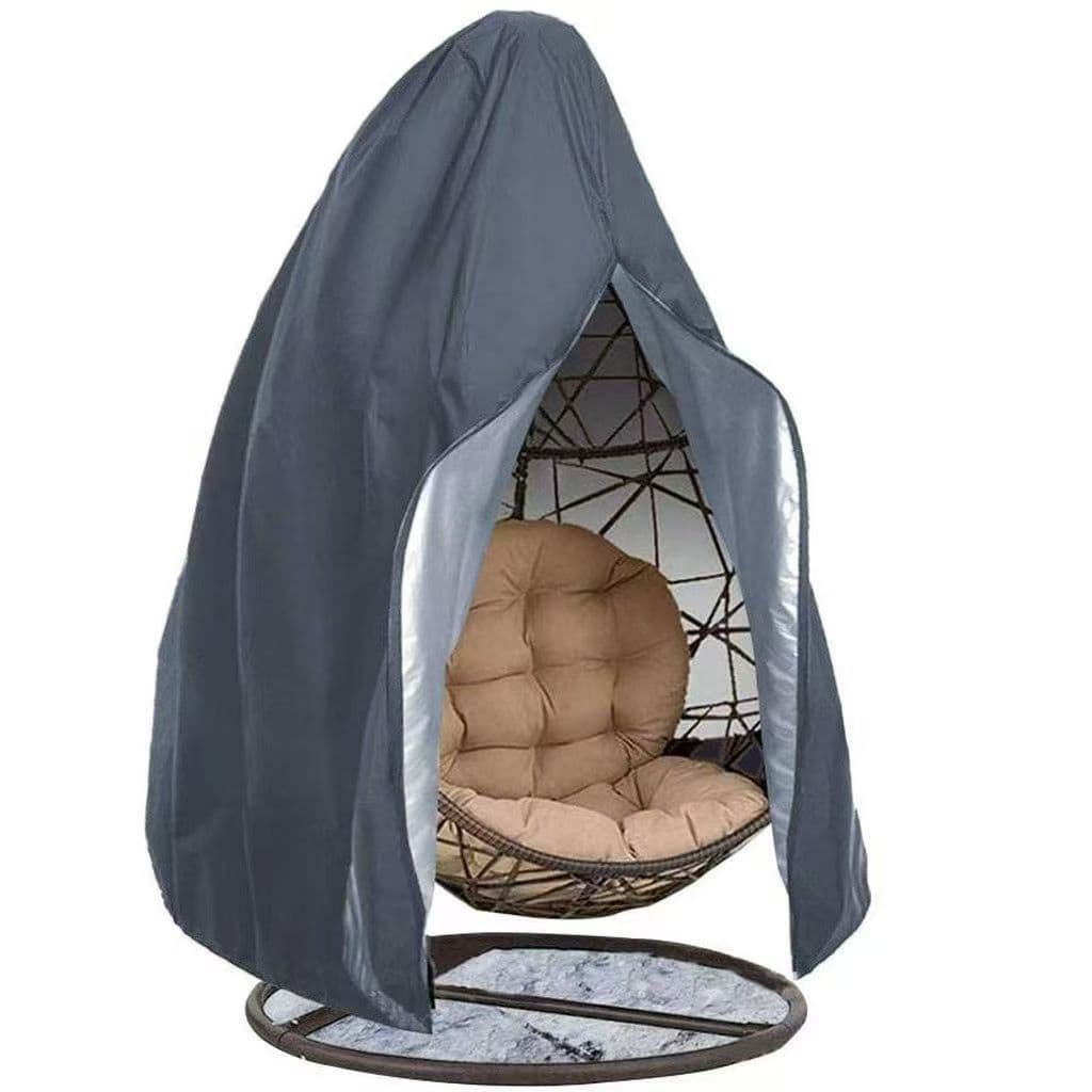 Cross-border Amazon 210 Oxford Fabric Eggshell Cover Waterproof Cover Outdoor Hanging Chair Dust Cover Zipper Style Hanging Chair Swing