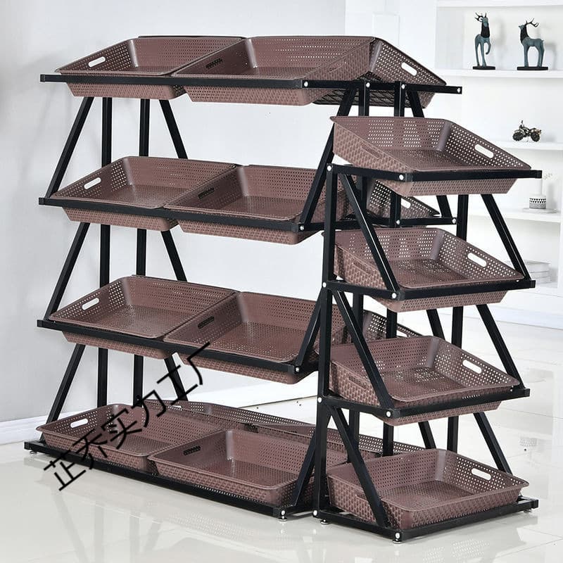 Supermarket Vegetable and Fruit Multi-Function Display Rack, Convenience Store Fruit Rack, Vegetable and Fruit Shelf, Other
