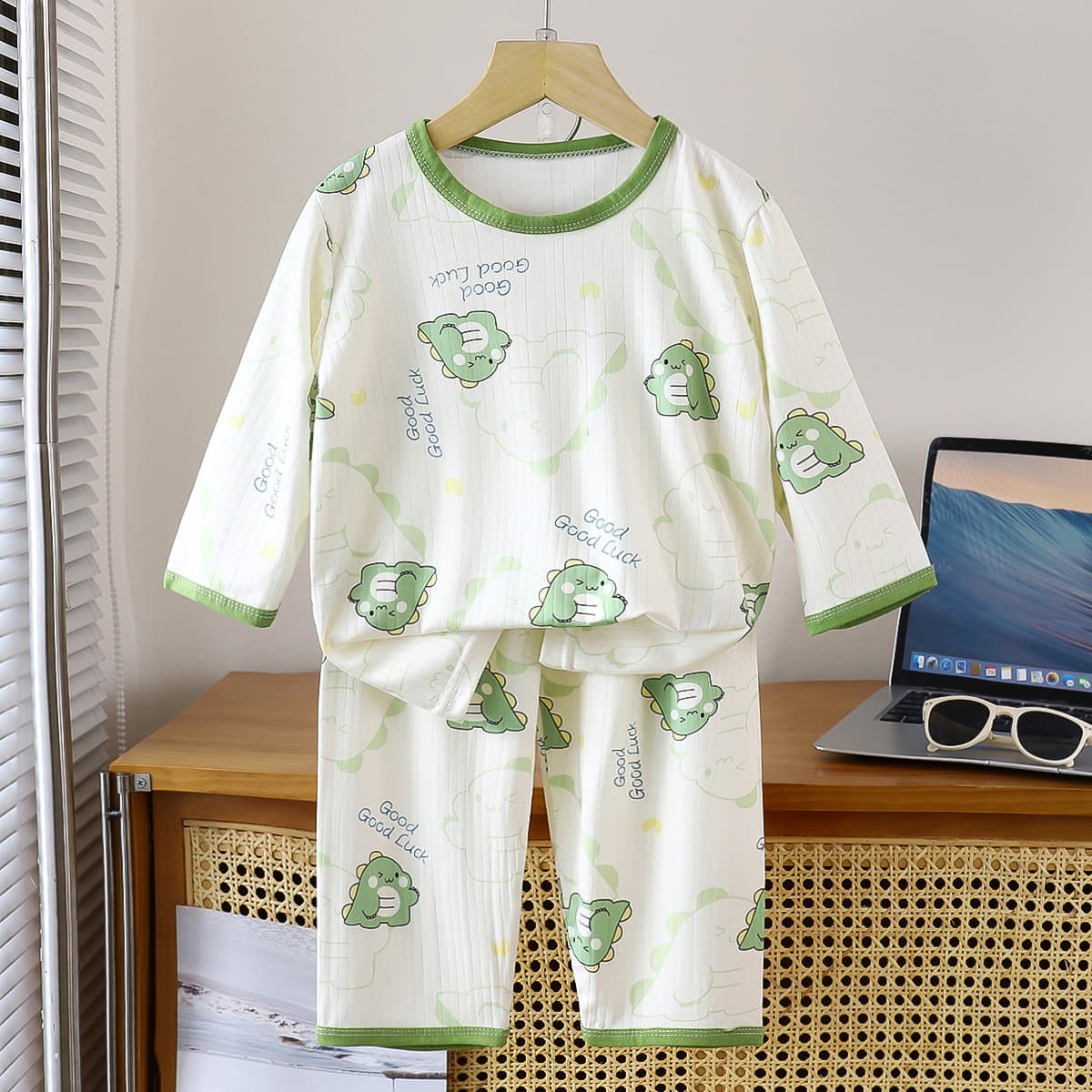 2025 Summer New Children's Homewear Set Baby Air Conditioning Clothes Boys Girls Thin Pajamas