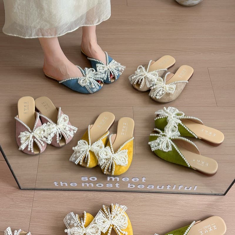 Women's Maternity Sandals Soft Sole Non-Slip 2026 Summer New Style Closed-Toe Half Slippers Flat Bottom for Edema in Late Pregnancy