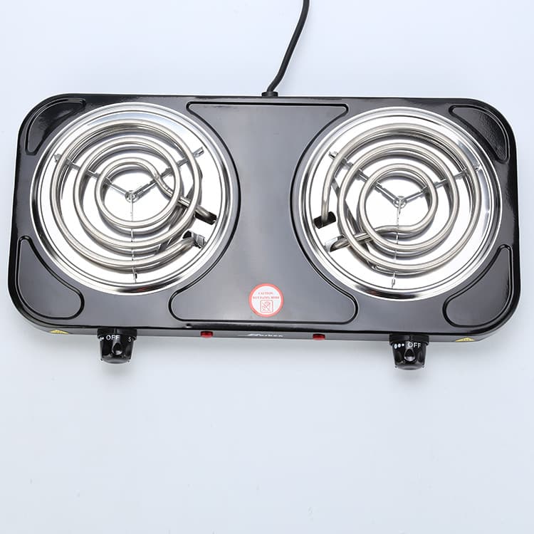 South American 110V Dual Coil Electric Hot Plate, Dual Burner Dual Tube Kitchen Multi-functional Coffee Warmer, Household Small Electric Stove Wholesale