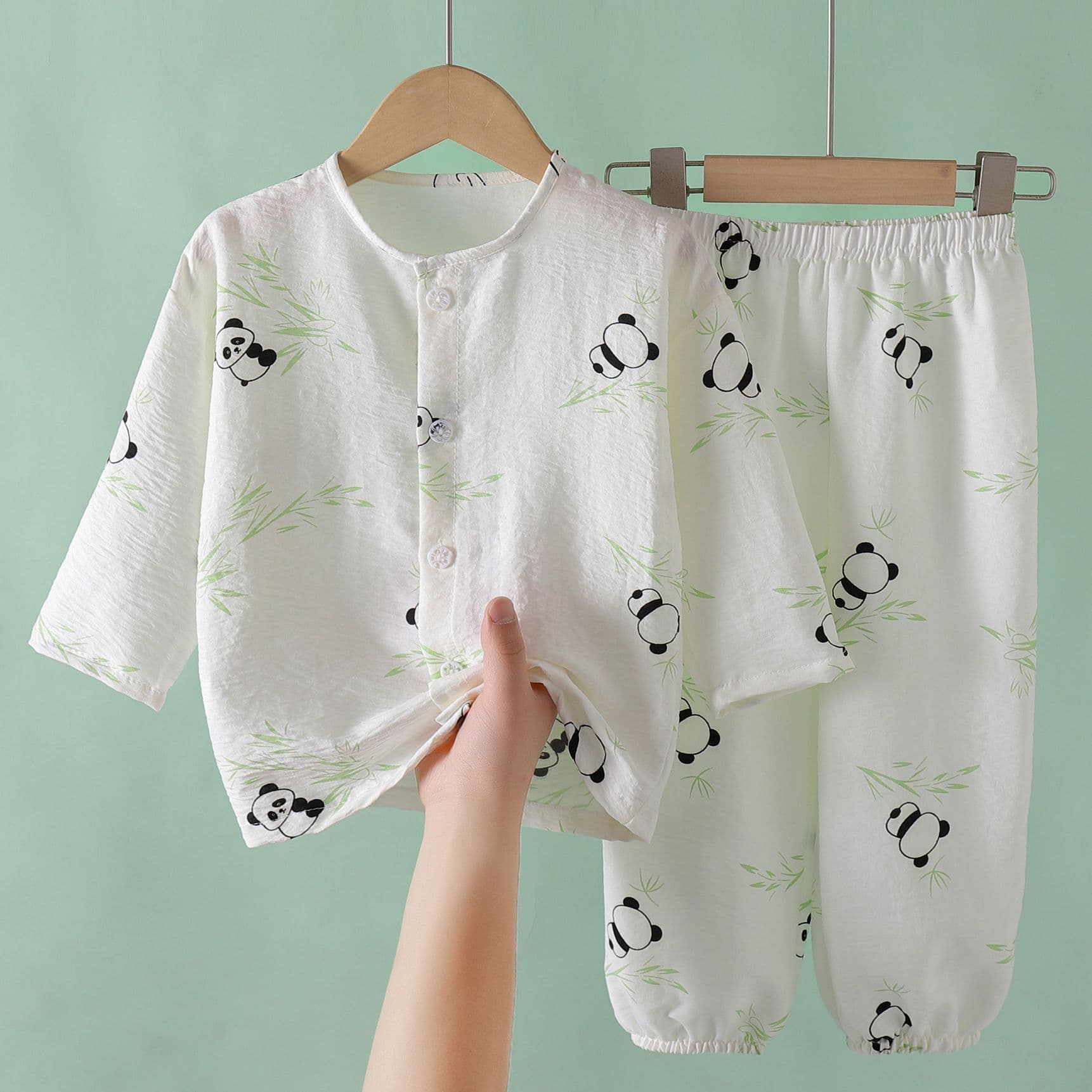 Spring and Summer Kids Cloud Cotton Soft Air Conditioning Wear Boys and Girls Baby Home Pajamas Set