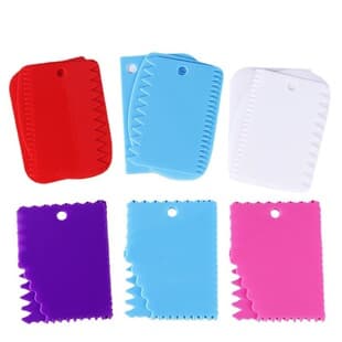 Scraper 3-Piece Set White Yellow Blue Green PP Plastic Cake DIY Tool Cream Cake Tool