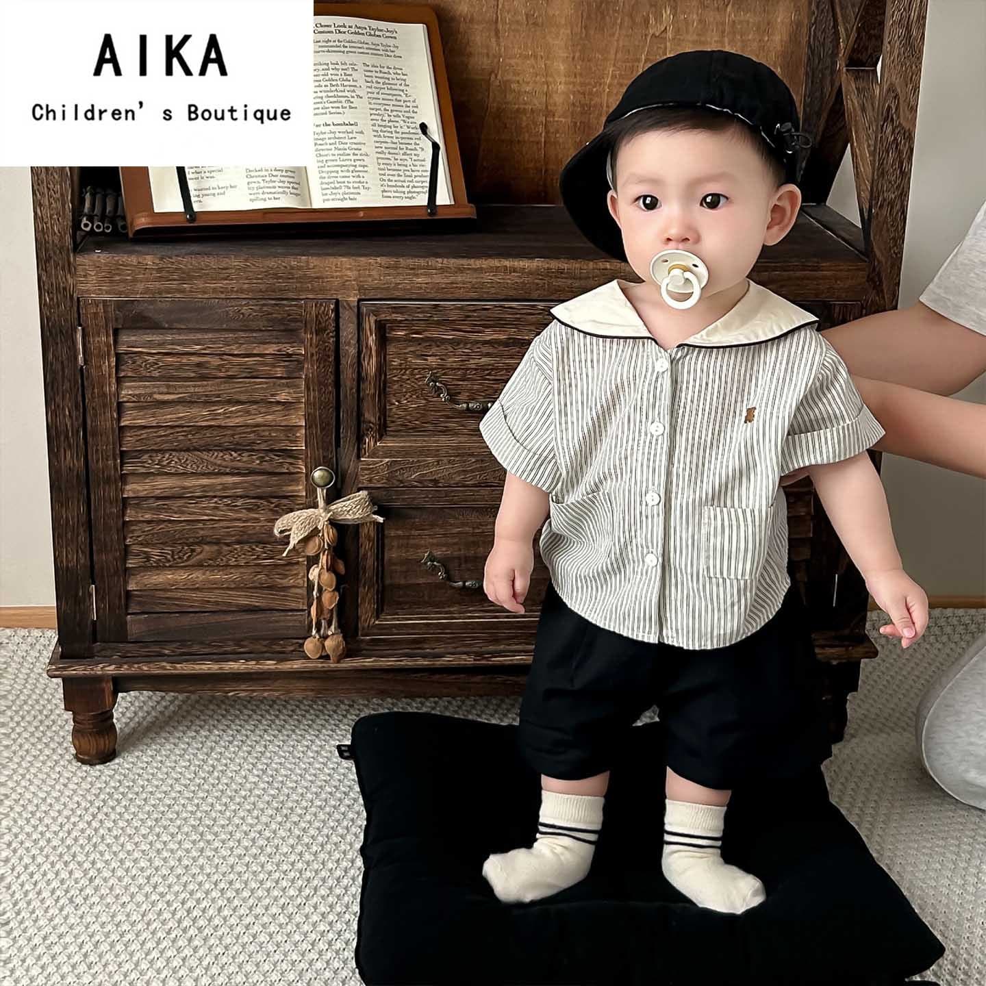 Children's Summer Set Boys Summer Baby Shirt Short Pants Two-Piece Set Toddler Boy Summer Clothes