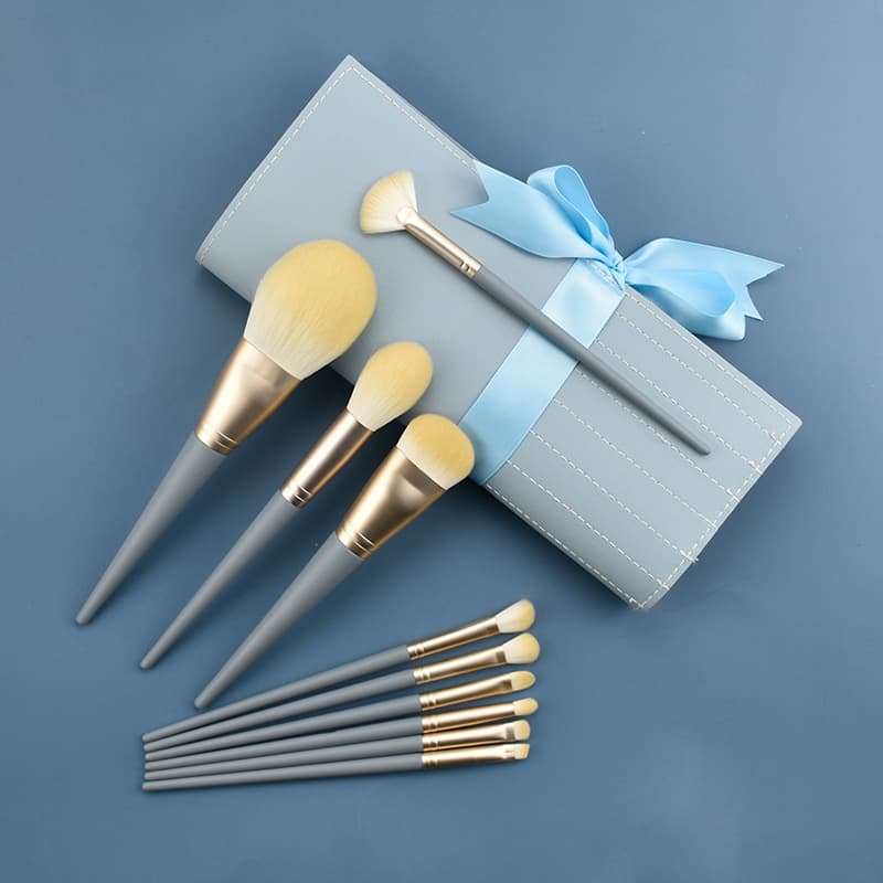 Volume Discount 10-Piece Blue Bridge Makeup Brush Set Full Kit Factory Stock Wholesale Same-Day Shipping Eyeshadow