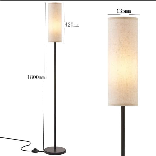 Cross-border Exclusive Nordic Instagram Style Three-color Linen Lampshade Ambient Light American Floor Lamp Table Lamp Finished Product Factory
