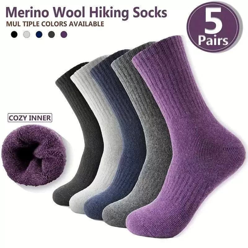 Thick Socks for Men, Mid-Calf Socks, Autumn and Winter Fleece-Lined and Thickened Warm Terry Socks, Long Socks
