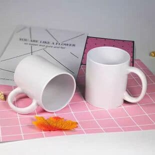 11oz Sublimation Blank Coated Mug, European and American AAA Grade Sublimation Mug for Heat Transfer