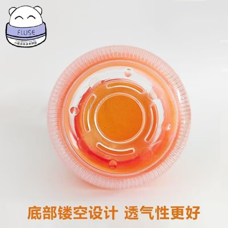 Macaron Bear Makeup Sponge Set - Non-Absorbent, Dual-Use Wet and Dry, with Hook and Box