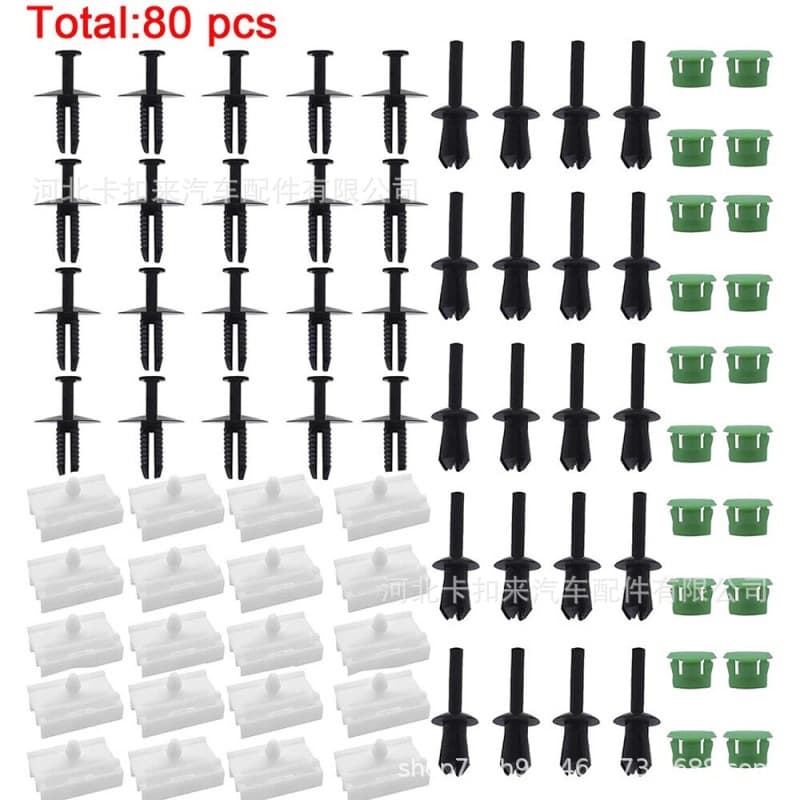 80Pcs Clips Suitable for Bmw E36 316I Car Side Skirt Gasket Hook Side Rivet Fasteners