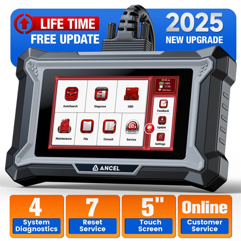 ANCEL DS100 Automotive Four-System Tester Maintenance Reset Tool OBDII Diagnostic Instrument Overseas Edition