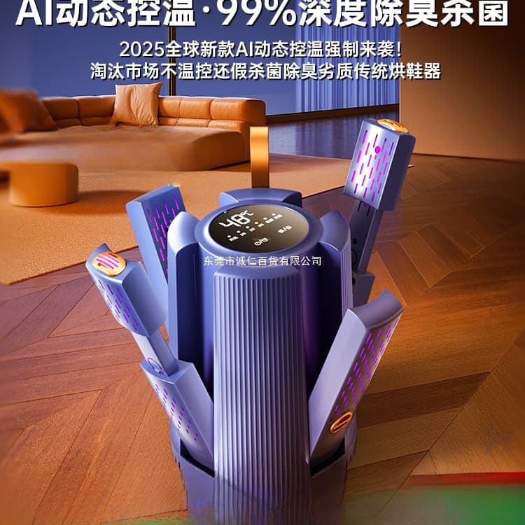 Shoe Dryer with Deodorizing and Sterilization, Full-Automatic UV Shoe Drying Machine for Wet and Dry Shoes