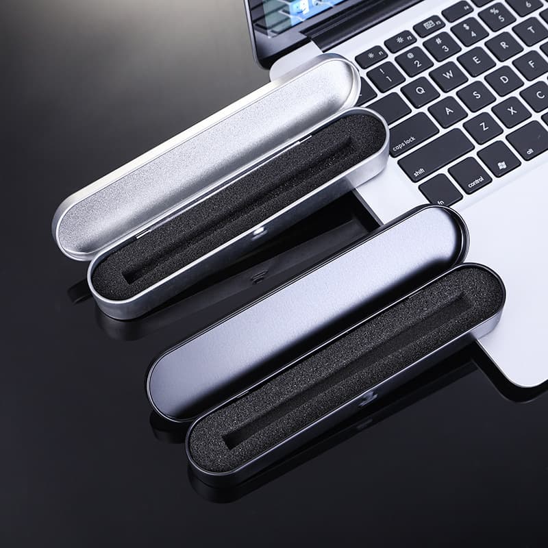 Wholesale Tin Box with Printed Logo, Metal Pen Case for Stationery Gift Pen Packaging Box Factory Supply