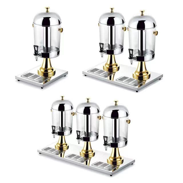 Buffet stainless steel single-head juice cauldron bucket metal faucet cold and hot dual-use commercial double-head triple-head beverage machine