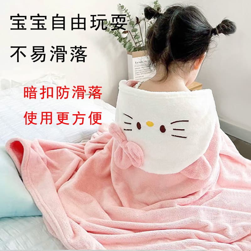 Cartoon Baby Bath Towel, Absorbent, Non-Shedding, Poncho-Style Bath Towel, Thickened Poncho, Children's Baby Bathrobe, Wholesale