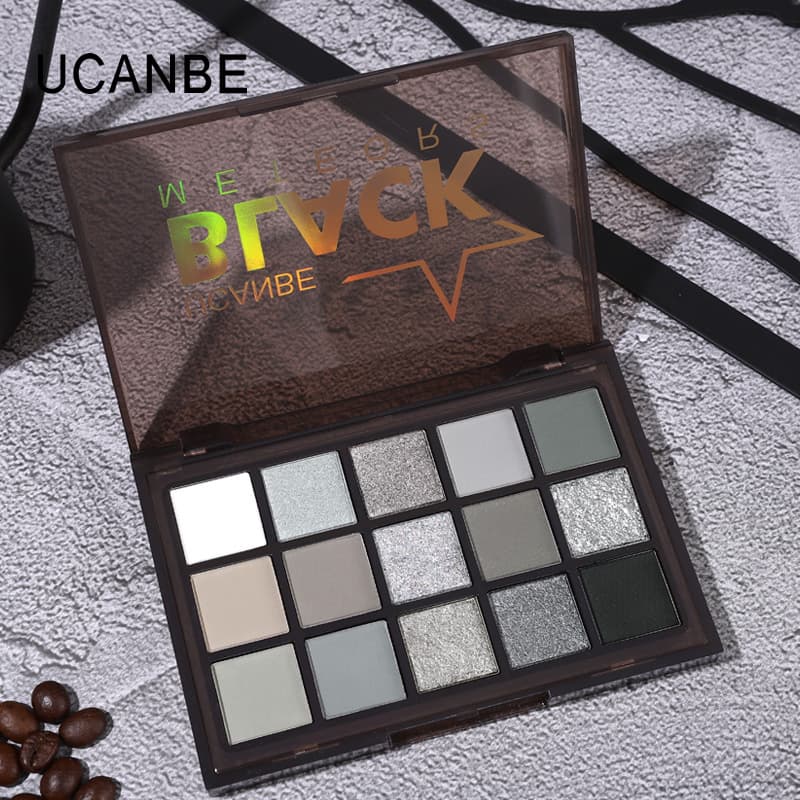 UCANBE Dark Knight Eyeshadow Palette Cement Smoky Pure Desire Set Metal Punk Black Jasmine Smoky Eye
