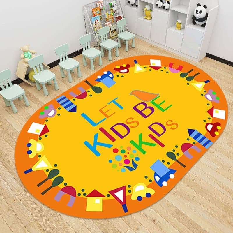 Nursery Children's Play Carpet, Baby Crawling Mat, Large Size Full Coverage Kindergarten Crystal Velvet Carpet